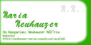 maria neuhauzer business card